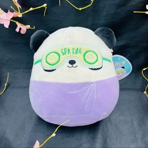 SQUISHMALLOWS Spa Day Stanley the Panda Wellness Squad 7.5" Plush Stuffed Toy.